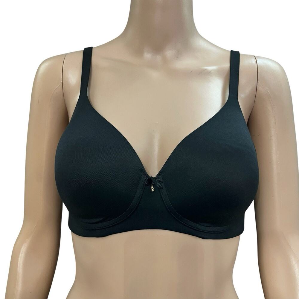 Soma Embraceable Wireless Bra 34C Black Smooth Cup Back Close Lightly Lined
